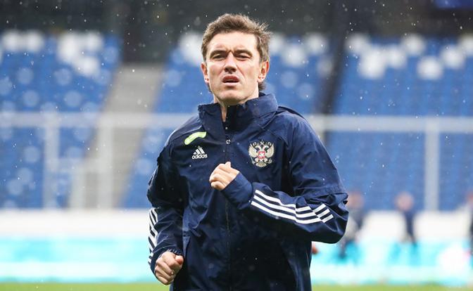 На фото: игрок сборной России по футболу Юрий Жирков