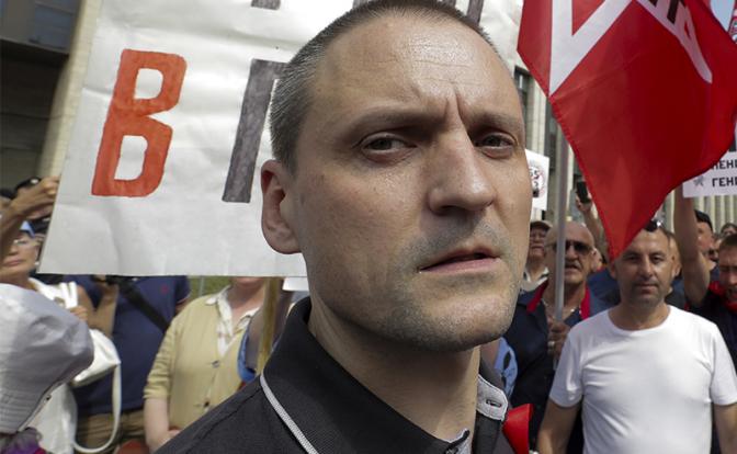 На фото: координатор Левого Фронта Сергей Удальцов