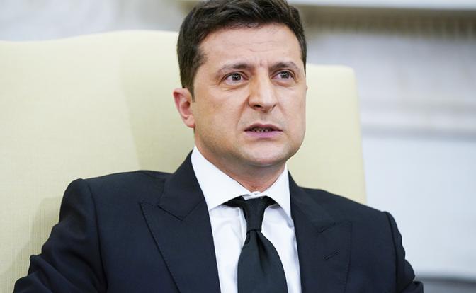 На фото: президент Украины Владимир Зеленский во время встречи с президентом США Джо Байденом