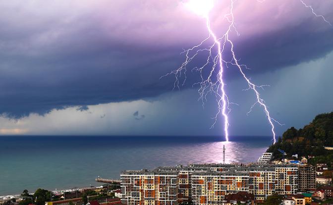 В Сочи объявлено штормовое предупреждение