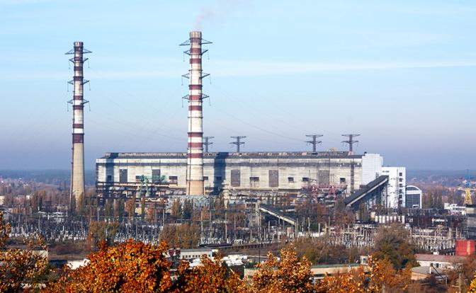 На фото: Трипольская тепловая электрическая станция