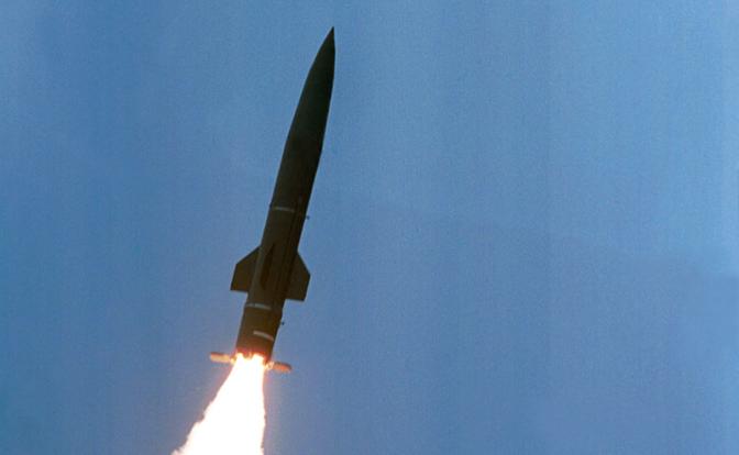 На фото: запуск ракеты "Точка".