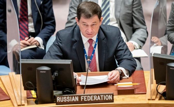 На фото: первый заместитель постоянного представителя РФ при ООН Дмитрий Полянский