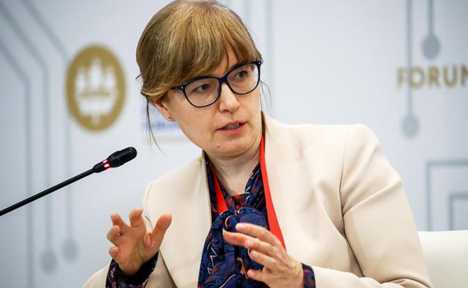 На фото: первый заместитель председателя Центрального банка РФ (Банк России) Ксения Юдаева
