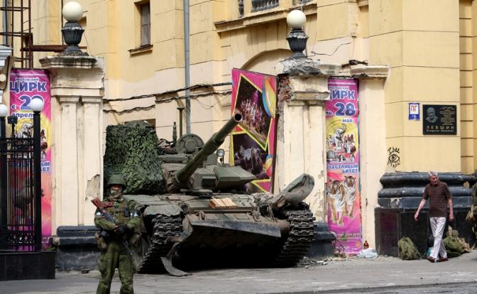 На фото: ситуация в Ростове-на-Дону 24 июня 2023 годпа.