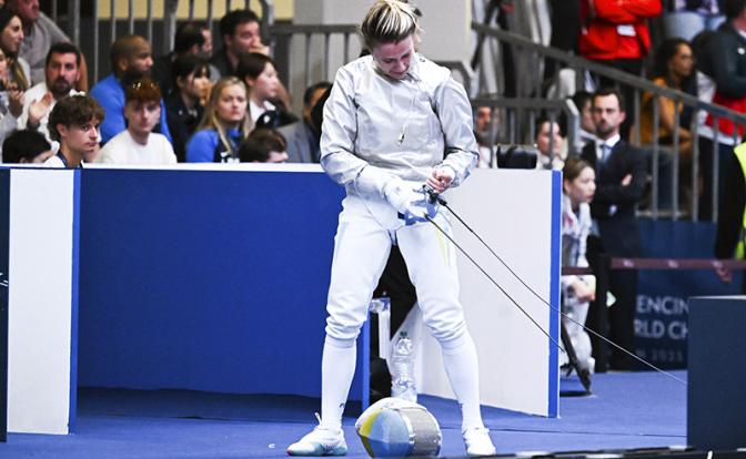 На фото: украинская саблистка Ольга Харлан