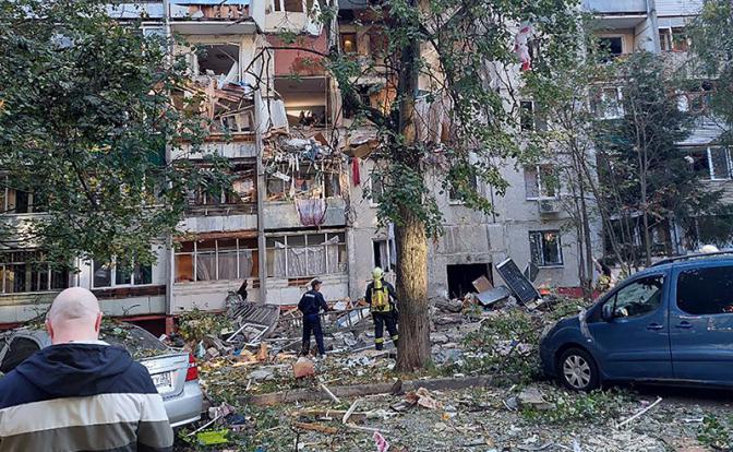 На фото: взрыв газа в Балашихе