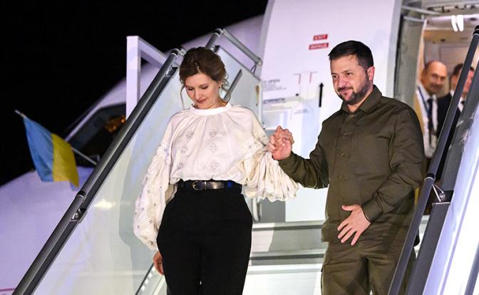 На фото: президент Украины Владимир Зеленский с супругой Еленой