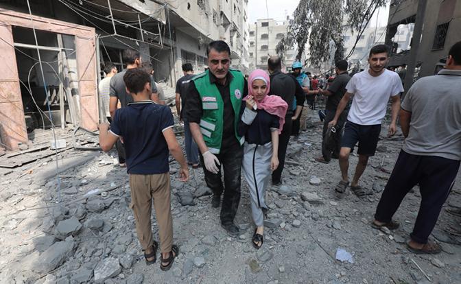 На фото: в секторе Газа