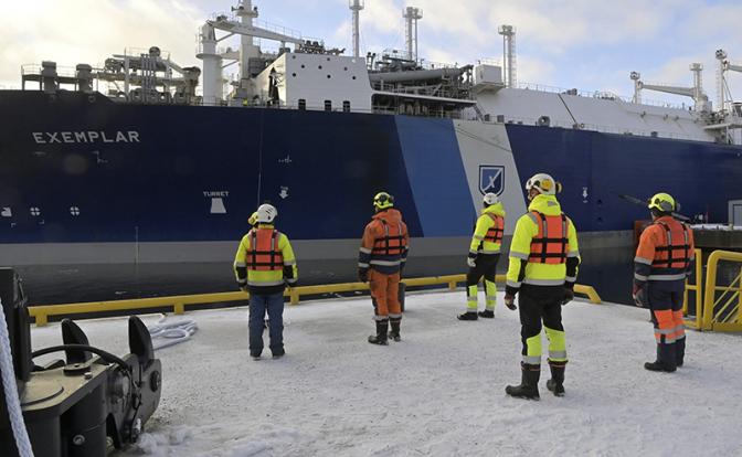 На фото: газопровод Balticconnector