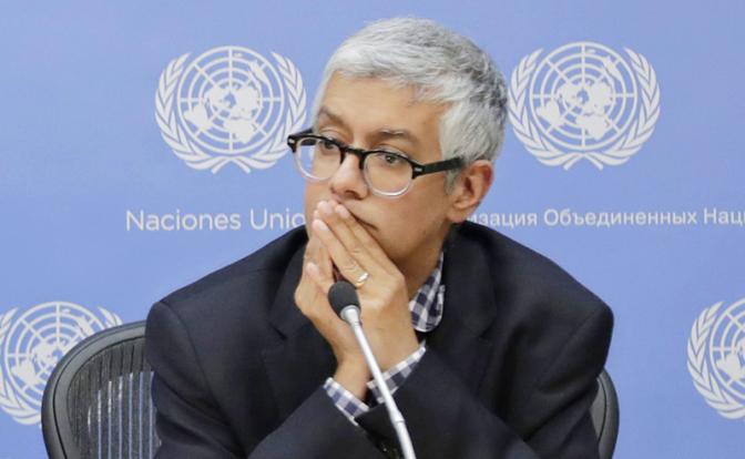На фото: заместитель официального представителя генерального секретаря ООН Фархан Хак