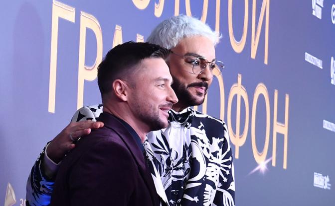 На фото: певецы Сергей Лазарев и  Филипп Киркоров