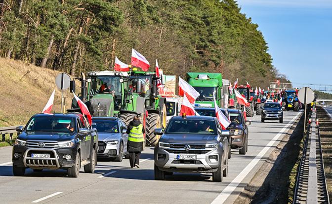 Фермеры Польши блокируют грузовики на границе с Германией 
