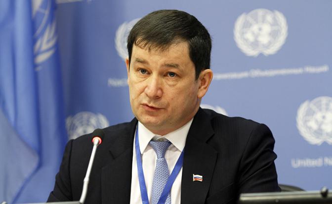 На фото: первый зампостпреда России при ООН Дмитрий Полянский