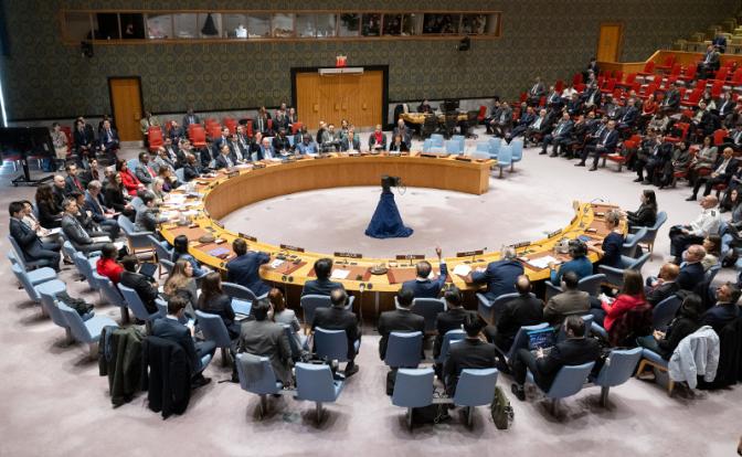 На фото: заседание Совета Безопасности ООН
