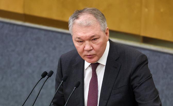 На фото :депутат Госдумы, член партии КПРФ, председатель комитета Госдумы по делам СНГ Леонид Калашников