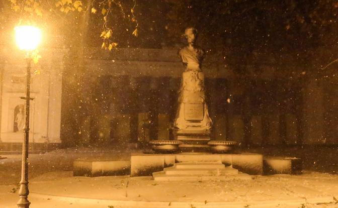 На фото: памятник поэту А. С. Пушкину на Думской площади в Одессе