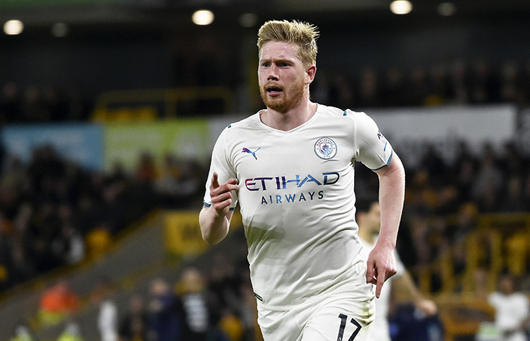 На фото: бельгийский полузащитник клуба &laquo;Манчестер сити&raquo; Кевин Де Брёйне