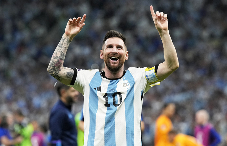 На фото: аргентинский футболист, нападающий и капитан клуба MLS &laquo;Интер Майами&raquo;, капитан сборной Аргентины Лионель Месси