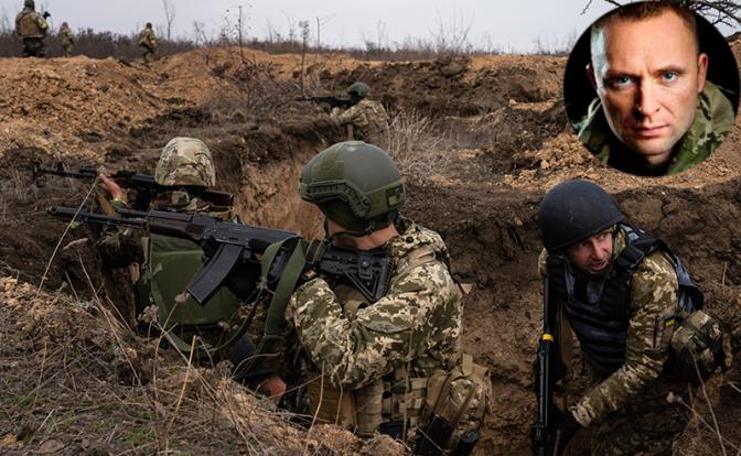 На фото: ВСУ в обороне и генерал Михаил Драпатый, командующий группировкой «Хортица»