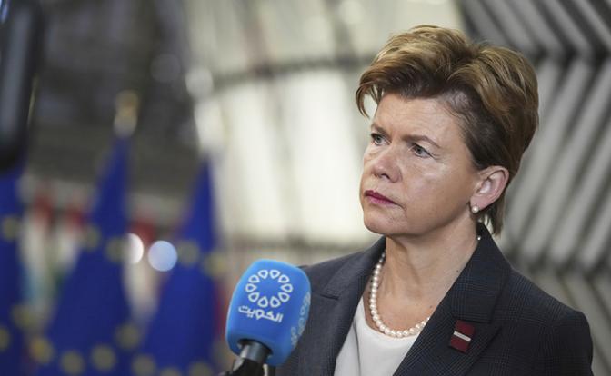 На фото: министр иностранных дел Латвии Байба Браже