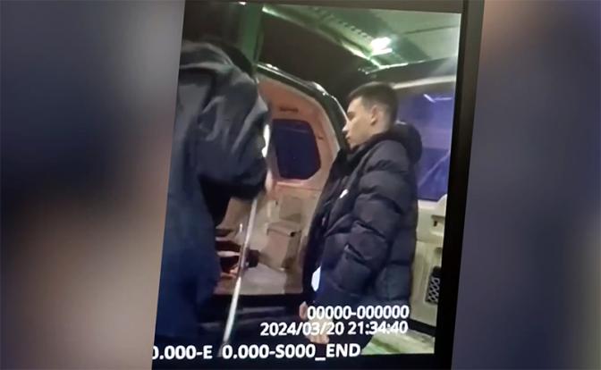 На фото: во время задержания ФСБ гражданина Молдавии, пытавшегося ввезти взрывчатку в РФ.