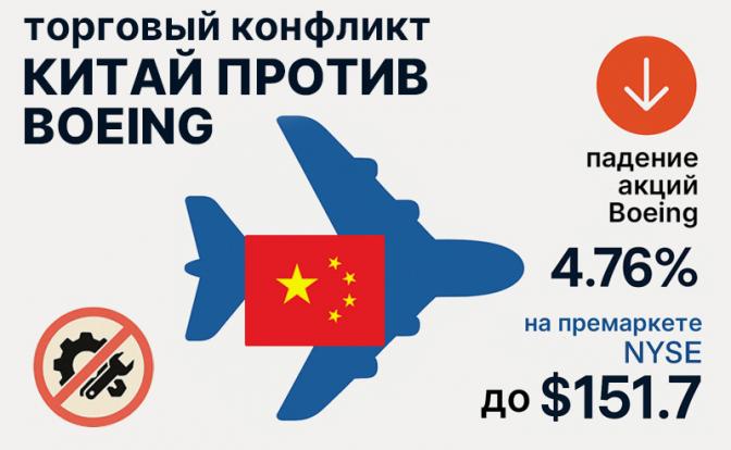 Китай прекратил закупки самолетов Boeing в рамках торговой войны