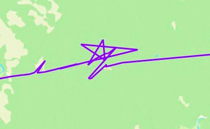 Самолет с россиянами на борту оставил в небе «послание» из-за закрытого аэропорта