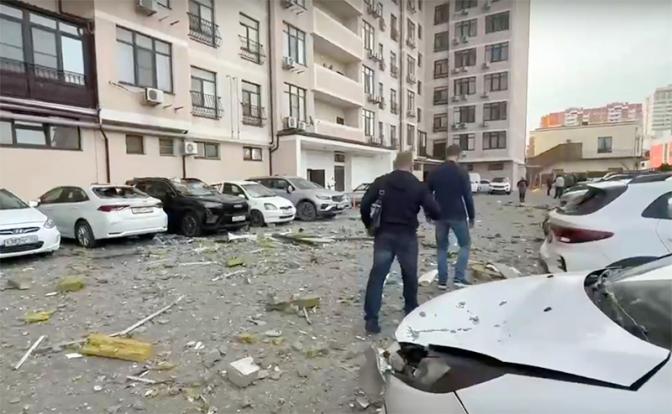 На фото: последствия ночной атаки.