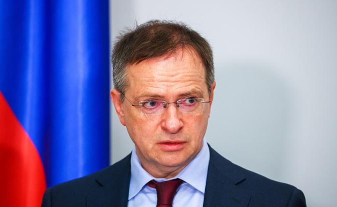 На фото: помощник президента РФ, председатель Российского военно-исторического общества (РВИО) Владимир Мединский