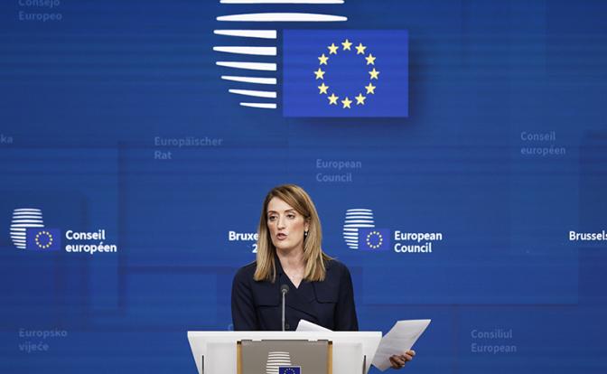 На фото: председатель Европейского парламента Роберта Метсола