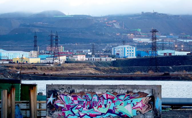 На фото: Норильск. Вид на город.