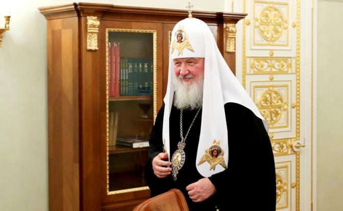 На фото: Патриарх Московский и всея Руси Кирилл.