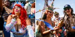 Фантастические морские существа, мистические русалки, антикварные автомобили: Парад русалок в Нью-Йорке