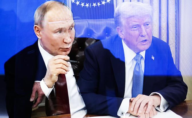 На комбинированном фото: президент России Владимир Путин и президент США Дональд Трамп