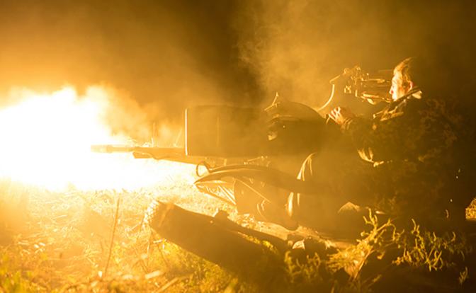На фото: украинский военный.