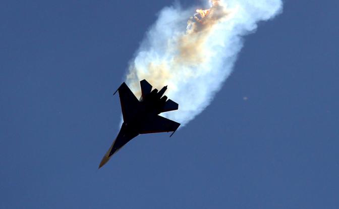 На фото: истребитель Су-27