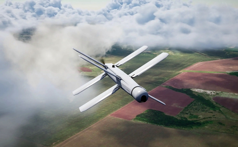 На фото: изделие 52-Э. Носитель управляемого боеприпаса. Предназначен для поражения наземной техники и других ключевых целей на передовой и в тылу противника.