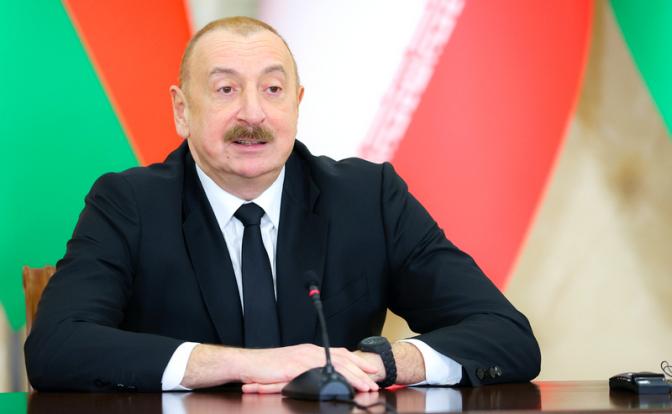 На фото: президент Азербайджана Ильхам Алиев.