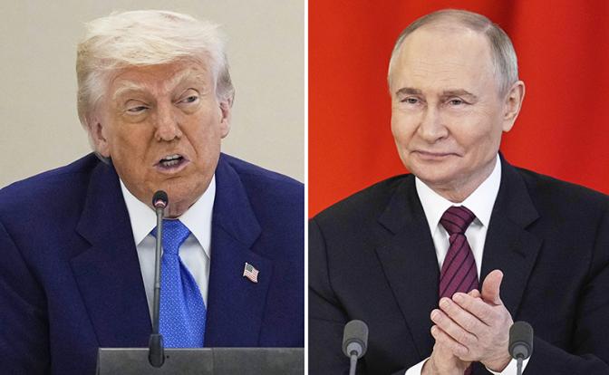 На фото: президент США Дональд Трамп и президент России Владимир Путин