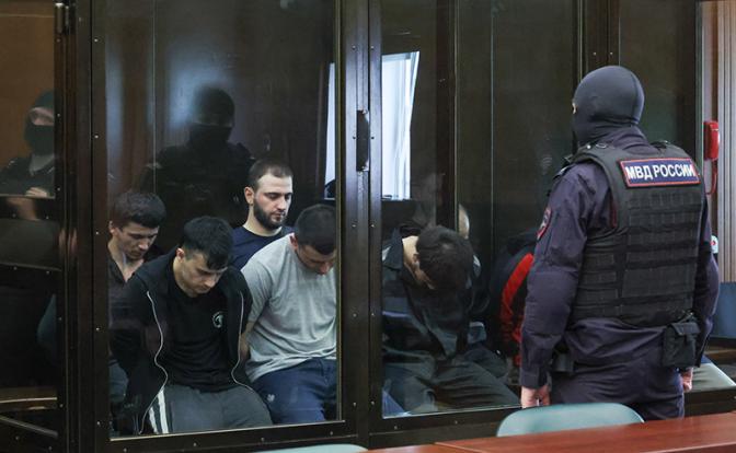 На фото: суд в Москве по делу о теракте в "Крокус Сити Холле"