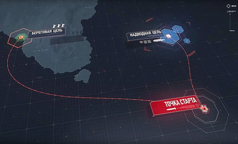 На фото: схема применения океанской многоцелевой системы "Посейдон". Это принципиально новый вид морского подводного оружия, основанный на применении беспилотных подводных аппаратов, он сможет бороться с авианосцами противника и поражать его береговые объекты на межконтинентальной дальности.