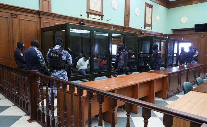 На фото: суд в Москве по делу о теракте в "Крокус Сити Холле"