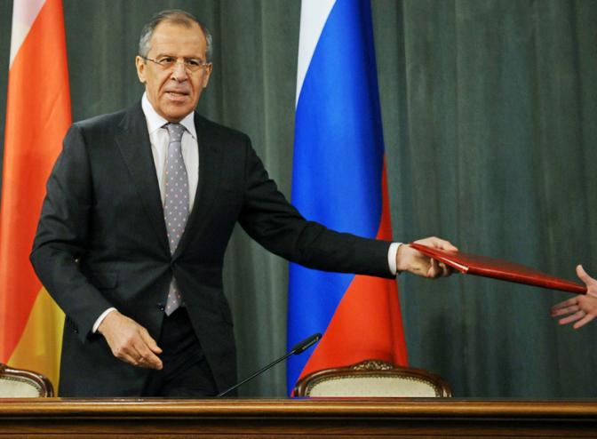 На фото: министр иностранных дел России Сергей Лавров.