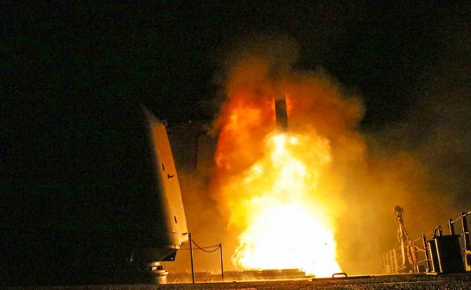 На фото: запуск ракеты «Томагавк».