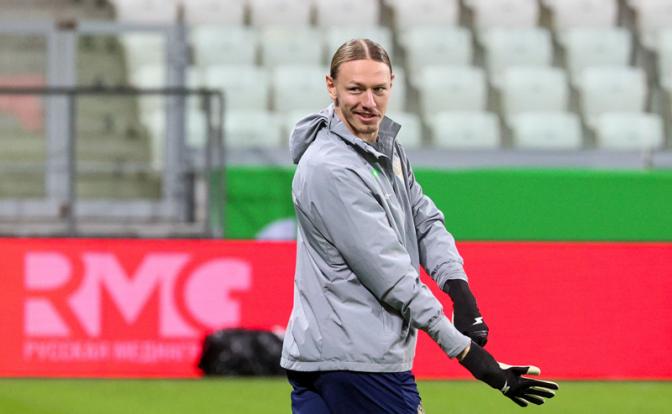 На фото: голкипер сборной России Матвей Сафонов