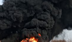 Ночной кошмар на Украине: Погрузившийся во тьму Киев освещали только сполохи взрывов