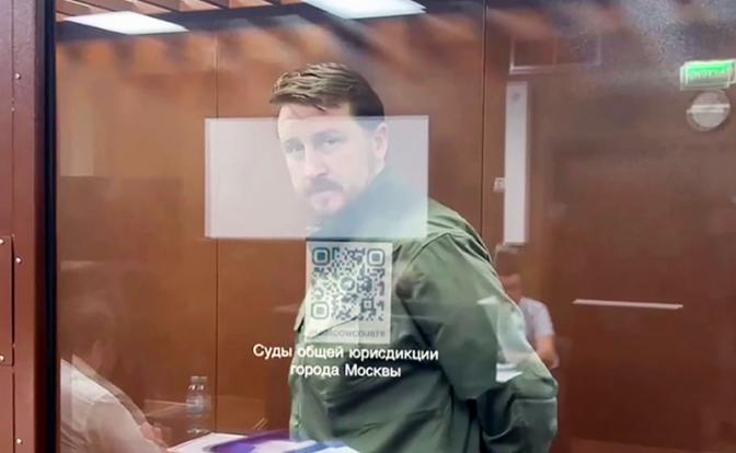 На фото: экс-мэр Сочи Алексей Копайгородский во время рассмотрения ходатайства следователя об избрании меры пресечения в Мещанском районном суде города Москвы.