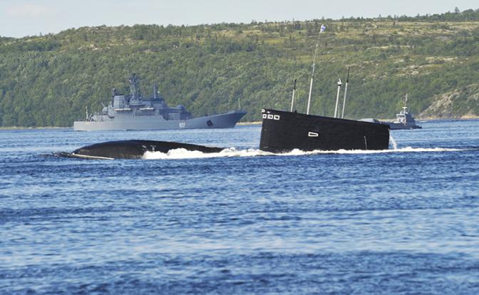 На фото: атомная подводная лодка "Псков"