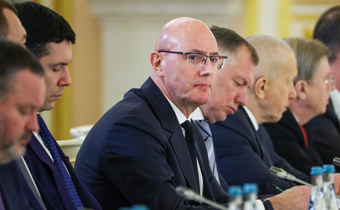 На фото: вице-премьер РФ Дмитрий Чернышенко на заседании Совета по стратегическому развитию и национальным проектам в Большом Кремлевском дворце.